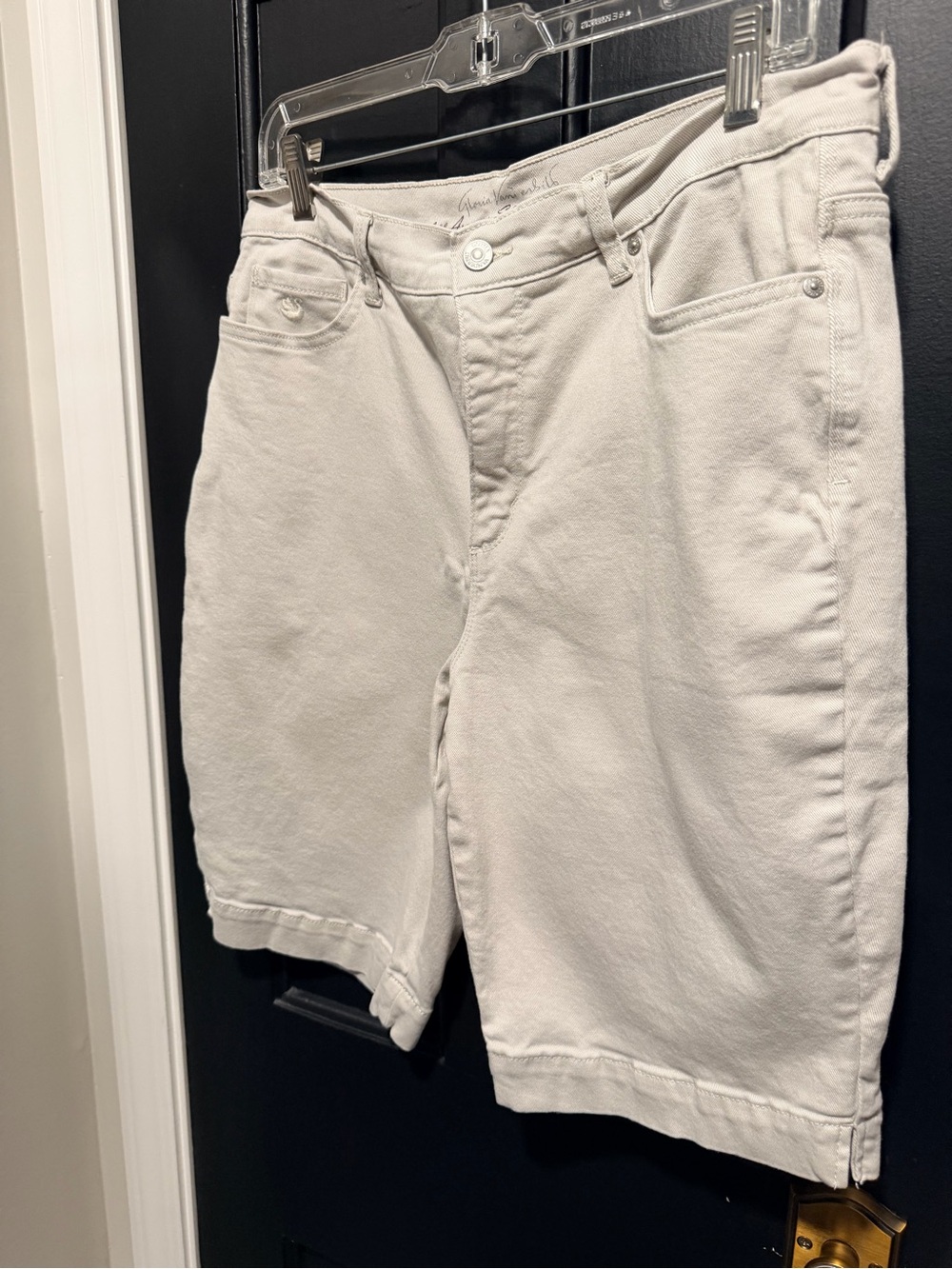 Gloria Vanderbilt Tan Denim Bermuda Shorts